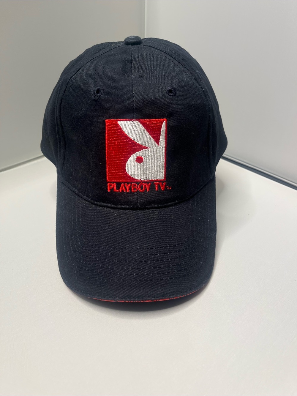 Vintage 90s Playboy TV Embroidered Black Hat Cap OSFA Adult Gateways Unlimited